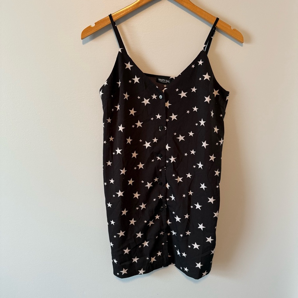 Nasty Gal Star mini dress with spaghetti straps size 2